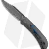 CIVIVI Appalachian Drifter 2 Liner Lock Knife Blue Carbon Fiber (3" Damascus)