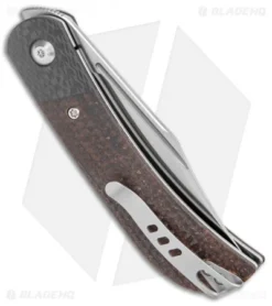 CIVIVI Appalachian Drifter 2 Liner Lock Knife Burlap Micarta/CF (3" Satin) -Civivi CIVIVI Appalachian Drifter 2 LL Dark Brown Micarta CF Satin BHQ 134057 jr side 2