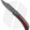 CIVIVI Appalachian Drifter 2 Liner Lock Knife Red Carbon Fiber (3" Damascus)