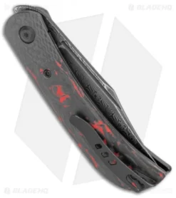 CIVIVI Appalachian Drifter 2 Liner Lock Knife Red Carbon Fiber (3" Damascus) -Civivi CIVIVI Appalachian Drifter 2 LL Red CF Damascus BHQ 134060 jr side