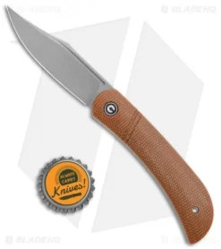 CIVIVI Appalachian Drifter Slip Joint Knife Brown Micarta (2.9"SW) C2015A -Civivi CIVIVI Appalachian Drifter SJ Brown Micarta Gray C2015A BHQ 116935 jr bottlecap