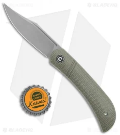 CIVIVI Appalachian Drifter Slip Joint Knife Dark Green Micarta (2.9"SW) C2015C -Civivi CIVIVI Appalachian Drifter SJ Dark Green Micarta Gray C2015C BHQ 116949 jr bottlecap