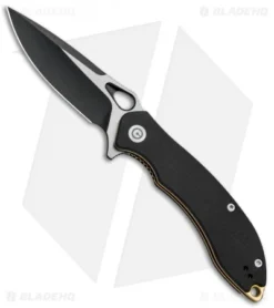 CIVIVI Aquila Flipper Liner Lock Knife Black G-10 (3.4" Black) C805E