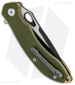 CIVIVI Aquila Flipper Liner Lock Knife OD Green G-10 (3.4" Black) C805A -Civivi CIVIVI Aquila Flipper LL OD Green G 10 Black BHQ 89928 jr side