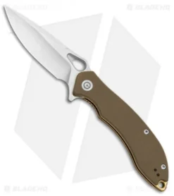 CIVIVI Aquila Flipper Liner Lock Knife Tan G-10 (3.4" Satin) C805D