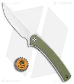 CIVIVI Asticus Liner Lock Knife OD Green G-10 (3.8" Satin) C2002A -Civivi CIVIVI Asticus LL OD Green G 10 Damascus C2002A BHQ 109007 jr bottlecap