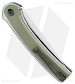 CIVIVI Asticus Liner Lock Knife OD Green G-10 (3.8" Satin) C2002A -Civivi CIVIVI Asticus LL OD Green G 10 Damascus C2002A BHQ 109007 jr side