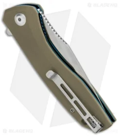 CIVIVI Baklash Flipper Liner Lock Knife Tan G-10 (3.5" Satin) C801B -Civivi CIVIVI Backlash Flipper LL Tan G 10 Satin C801B BHQ 87965 jr side