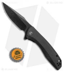 CIVIVI Baklash Flipper Liner Lock Knife Black G-10 (3.5" Black Stonewash) C801H -Civivi CIVIVI Baklash Flipper LL Black G 10 Black SW C801H BHQ 103160 jr bottlecap