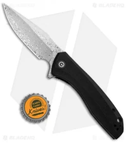 CIVIVI Baklash Flipper Liner Lock Knife Black G-10 (3.5" Damascus) C801DS -Civivi CIVIVI Baklash Flipper LL Black G 10 Damascus BHQ 98863 jr bottlecap