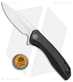 CIVIVI Baklash Flipper Liner Lock Knife G-10/Carbon Fiber (3.5" Satin) C801D -Civivi CIVIVI Baklash Flipper LL G 10 CF Satin C801D BHQ 99608 jr bottlecap