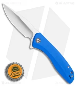 CIVIVI Baklash Flipper Liner Lock Knife Blue G-10 (3.5" Satin) C801F -Civivi CIVIVI Baklash Flipper Liner Lock Knife Blue G 10 3.5in Satin C801F LS Bottlecap
