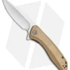 CIVIVI Baklash Flipper Liner Lock Knife Stonewashed Brass (3.5" Satin)