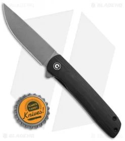 CIVIVI Brad Zinker Bo Liner Lock Knife Black G-10 (2.9" Stonewash) -Civivi CIVIVI Brad Zinker Bo LL Black G 10 SW BHQ 136914 td size