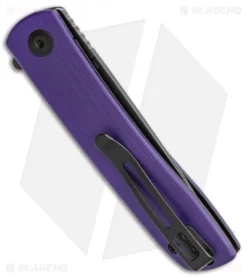 CIVIVI Brad Zinker Bo Liner Lock Knife Purple G-10 (2.9" Black SW) -Civivi CIVIVI Brad Zinker Bo LL Purple G 10 Black SW BHQ 136916 td side jr