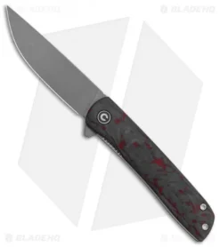 CIVIVI Brad Zinker Bo Liner Lock Knife Red Carbon Fiber (2.9" Stonewash) -Civivi CIVIVI Brad Zinker Bo LL Red CF SW BHQ 120915 jr
