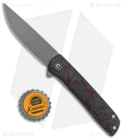 CIVIVI Brad Zinker Bo Liner Lock Knife Red Carbon Fiber (2.9" Stonewash) -Civivi CIVIVI Brad Zinker Bo LL Red CF SW BHQ 120915 jr bottlecap