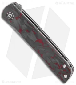 CIVIVI Brad Zinker Bo Liner Lock Knife Red Carbon Fiber (2.9" Stonewash) -Civivi CIVIVI Brad Zinker Bo LL Red CF SW BHQ 120915 jr spine