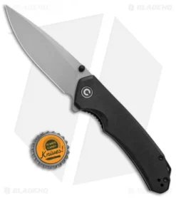 CIVIVI Brazen Drop Point Liner Lock Knife Black G-10 (3.5" Stonewash) C2102C -Civivi CIVIVI Brazen DP LL Black G 10 SW C2102C BHQ 121005 jr bottlecap