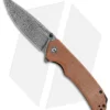 CIVIVI Brazen Drop Point Liner Lock Knife Brown Micarta (3.5" Damascus)