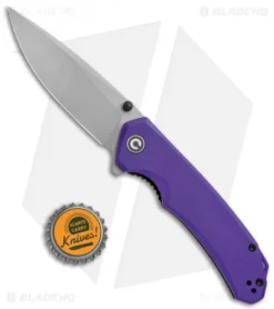 CIVIVI Brazen Drop Point Liner Lock Knife Purple G-10 (3.5" Stonewash) C2102A -Civivi CIVIVI Brazen DP LL Purple G 10 SW BHQ 121004 jr bottlecap