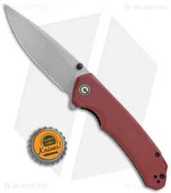 CIVIVI Brazen Drop Point Liner Lock Knife Red G-10 (3.5" Stonewash) C2102B -Civivi CIVIVI Brazen DP LL Red G 10 SW BHQ 120932 jr bottlecap