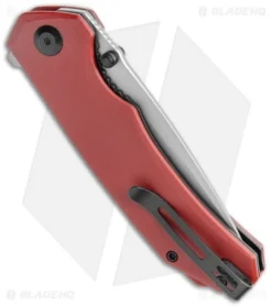 CIVIVI Brazen Drop Point Liner Lock Knife Red G-10 (3.5" Stonewash) C2102B -Civivi CIVIVI Brazen DP LL Red G 10 SW BHQ 120932 jr side