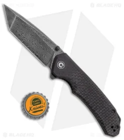 CIVIVI Brazen Tanto Liner Lock Knife Black Micarta (3.5" Damascus) C2023DS-1 -Civivi CIVIVI Brazen Tanto LL Black Micarta Damascus BHQ 142946 jr bottlecap