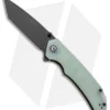 CIVIVI Brazen Tanto Liner Lock Knife Natural Jade G-10 (3.5" Black D2) C2023E