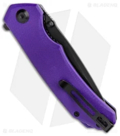 CIVIVI Brazen Tanto Liner Lock Knife Purple G-10 (3.5" Black D2) C2023D -Civivi CIVIVI Brazen Tanto LL Purple G 10 Black BHQ 137750 jr side