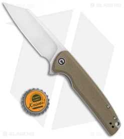 CIVIVI Brigand Liner Lock Knife Tan G-10 (3.5" Satin D2) C909B -Civivi CIVIVI Brigand LL Tan G 10 Satin C909B BHQ 101618 jr bottlecap