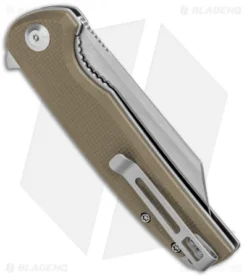 CIVIVI Brigand Liner Lock Knife Tan G-10 (3.5" Satin D2) C909B -Civivi CIVIVI Brigand LL Tan G 10 Satin C909B BHQ 101618 jr side