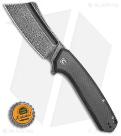 CIVIVI Bullmastiff Liner Lock Knife Twill Carbon Fiber (3.8" Black Damascus) -Civivi CIVIVI Bullmastiff Liner Lock Knife Twill Carbon Fiber 3.8 Black Damascus C2006DS 1 BHQ 115992 LS Bottlecap 2