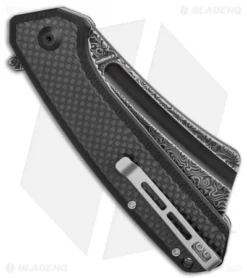 CIVIVI Bullmastiff Liner Lock Knife Twill Carbon Fiber (3.8" Black Damascus) -Civivi CIVIVI Bullmastiff Liner Lock Knife Twill Carbon Fiber 3.8 Black Damascus C2006DS 1 BHQ 115992 LS Side 2