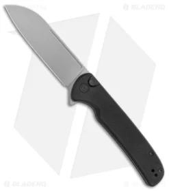 CIVIVI Chevalier Button Lock Flipper Knife Black G-10 (3.5" Satin) C20022-1