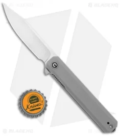 CIVIVI Chronic Liner Lock Knife Gray G-10 (3.22" Satin) -Civivi CIVIVI Chronic LL Gray G 10 Satin C917A BHQ 105673 jr bottlecap