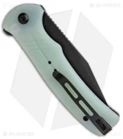 CIVIVI Cogent Button Lock Knife Natural Jade G-10 (3.5" Black Serr) C20038E-3 -Civivi CIVIVI Cogent Button Lock Fipper Jade G 10 Black Serr C20038E 3 BHQ 137739 jr side