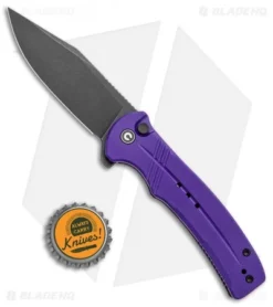 CIVIVI Cogent Button Lock Flipper Knife Purple G-10 (3.5" Black) C20038D-2 -Civivi CIVIVI Cogent Button Lock Fipper Purple G 10 Black C20038D 2 BHQ 137735 jr bottlecap