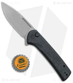 CIVIVI Conspirator Button Lock Knife Black Micarta (3.5" SW) C21006-1 -Civivi CIVIVI Conspirtator Button Lock Black Micarta SW C21006 1 BHQ 141464 jr bottlecap