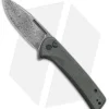 CIVIVI Conspirator Button Lock Knife Dark Green Micarta (3.5" Damascus)