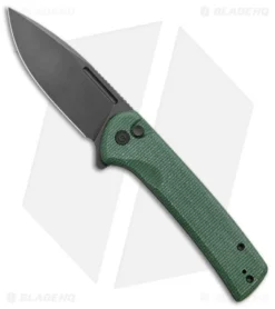 CIVIVI Conspirator Button Lock Knife Green Micarta (3.5" Black SW) C21006-2