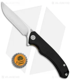 CIVIVI Courser Flipper Liner Lock Knife Black G-10 (3.4" Satin) C804C -Civivi CIVIVI Courser Flipper LL Black G 10 Satin BHQ 89927 jr bottlecap