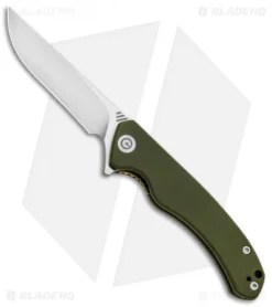 CIVIVI Courser Flipper Liner Lock Knife OD Green G-10 (3.4" Satin) C804A
