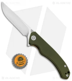 CIVIVI Courser Flipper Liner Lock Knife OD Green G-10 (3.4" Satin) C804A -Civivi CIVIVI Courser Flipper LL OD Green G 10 Satin BHQ 89923 jr bottlecap