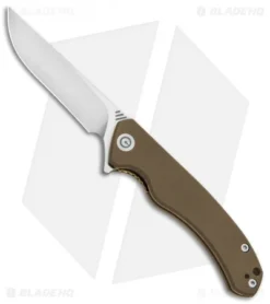 CIVIVI Courser Flipper Liner Lock Knife Tan G-10 (3.4" Satin) C804B