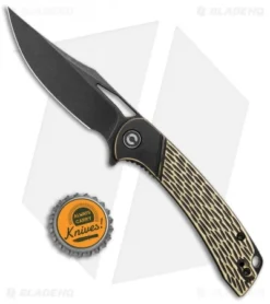 CIVIVI Dogma Liner Lock Knife Brass (3.5" Black Stonewash) C2005E -Civivi CIVIVI Dogma LL Brass Black SW BHQ 113203 jr bottlecap