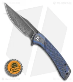 CIVIVI Dogma Liner Lock Blue G-10 / CF (3.5" Black Damascus) C2014DS-2 -Civivi CIVIVI Dogma Liner Lock Blue G 10 CF 3.5 Black Damascus C2014DS 2 BHQ 115986 LS Bottlecap