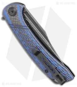 CIVIVI Dogma Liner Lock Blue G-10 / CF (3.5" Black Damascus) C2014DS-2 -Civivi CIVIVI Dogma Liner Lock Blue G 10 CF 3.5 Black Damascus C2014DS 2 BHQ 115986 LS Side