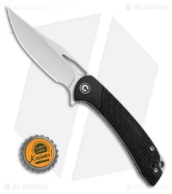 CIVIVI Dogma Liner Lock Knife Black G-10 (3.5" Satin) -Civivi CIVIVI Dogma Liner Lock Knife Black G 10 3.5in Satin C2005D BHQ 112162 LS Bottlecap