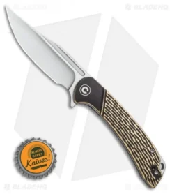 CIVIVI Dogma Liner Lock Knife Brass (3.5" Stonewash) C2014A -Civivi CIVIVI Dogma Liner Lock Knife Brass 3.5 Stonewash C2014A BHQ 115980 LS Bottlecap